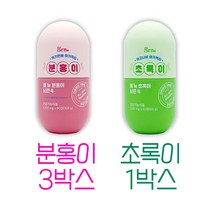 GRN 분홍이 초록이 시즌4 세트 다이어트 보조제 최신상 세트 +건강차 증정, 3박스, 1박스, 건강티백 증정