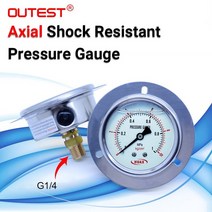 유압 압력 측정 OUTEST 축 방향 스텐 공기 물 유압 압력 G 14 17 측정, 08 0-2.5Mpa