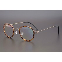 티타늄안경테 동그란안경테 동글이 덴마크 브랜드 남녀공용 나사가 없는 안경 초경량 빈티지 라운드 수제