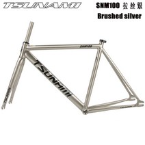 픽시 자전거 프레임 세트 셋 TSUNAMI-SNM100 싱글 스피드 자전거 프레임 세트 고정 기어 700c 알루, 01 Silver_01 49CM