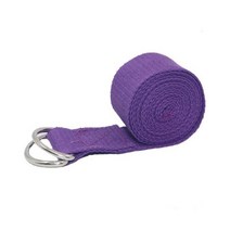 턱걸이밴드 근력운동 고무튜브 180cm 요가 스트레치 스트랩 D 링 벨트 조절 내구성 코튼 운동 체육관 로프 피규어 허리 다리 저항 피트니스 밴드, CHINA, 보라색