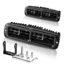 Led 작업 빛 6d lighar 스팟 바 자동차 4x4 액세서리 오프로드 트럭 트레일러 트랙터 운전 실행 안개등, [02] 2PCS