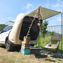 자미로운 차박 자석고정 도킹텐트 확장형 차박텐트 카니발 아이오닉5, 폴대확장형 3단, M, 블랙