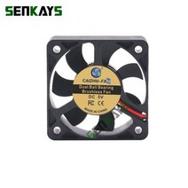 쿨링 저소음 5010 DC 5V 12V 24V 듀얼 볼 베어링 냉각 팬 50MM 50x50x10mm 컴퓨터 CPU 쿨러 3D 프린터 XH2.5 용 소형 배기 팬, Ball Bearing 5V