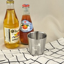 아이쥬(곰) 스텐 이중컵 국산 어린이집 물컵 양치컵
