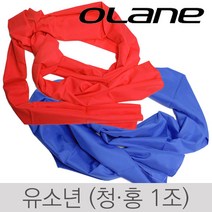 오레인 전통 씨름샅바 성인 2개 1세트 청색 홍색 민속씨름