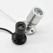 LED USB 5V 스포트 라이트 1W 표면 장착 캐비닛 쇼케이스 카운터 쥬얼리 램프 회전 각도 미니, 06 웜 화이트_01 1W_02 Black