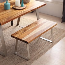 우드인미 티크원목 1000긴의자, 샴페인골드