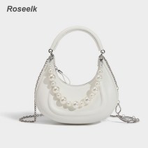 Roseelk 진주 장식 Eva bag 에바 숄더백