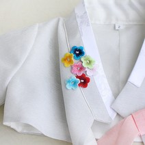 [원단쟁이] [4개]한복자수장식) 안개꽃(7컬러) E2, 1개, 하양