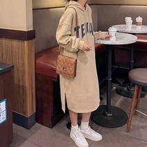 제이제이헤라 TEXAS 기모 후드 원피스 오버핏 원피스 박스원피스 gho1
