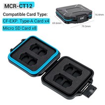 JJC-12 슬롯 마이크로 SD 카드 케이스 방수 CFexpress 유형 A 홀더 EVA 소프트 폼 정전기 방지 MicroSD 메, MicroSD and CFe A