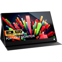 15.6인치 터치 패널 휴대용 모니터Usb 휴대용 컴퓨터 did hdmi 노트북 두 번째 sub c 유형 모니터 확장 가, 01 17.3 Inch  1080P_03 미국 플러그