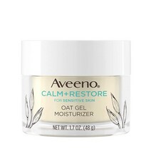 Aveeno Calm + Restore 귀리 젤 페이셜 모이스처라이저 민감한 용 경량 크림 페이스 프리바이오틱 화란 국화 포함 저자극성 향료 파라벤 프리 48.2g(1.7온스) (, 1.7 Ounce