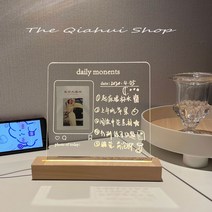 발광 LED 무드등 투면 아크릴 메모판 미니 칠판 게시판, C타입