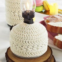 이소가스 뜨개 워머 커버 캠핑 소품 (230g 호환), 이소가스 워머230g(투톤핑크)