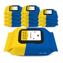 슈퍼대디 X 미피 저자극 아기물티슈 프리미엄 휴대 캡형, 20매, 60팩