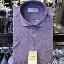 맨하탄셔츠 NC서면점 #가격할인 #단독최저가 반팔 면혼방 스판 시어서커 가로ST 일반핏 캐주얼셔츠(퍼플) 25A1192-VG