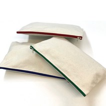 야나 지퍼 파우치(2가지 사이즈), 짧은파우치 - 초록