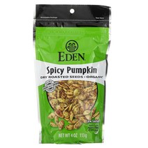 Eden Foods 유기농 매콤한 호박씨 건조 로스트 4 oz(113g), 113g, 1개