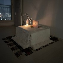 [100만대 돌파] 2세대 코타츠 난방 테이블 일본식 온열 전기 카본 매트, 블랙테이블, 8.파스텔 아이보리
