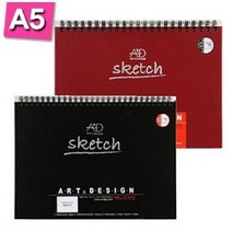 [RA㏓] 아트앤 S1012 적색 양장 스케치북 A5 튜닝 80 그림 문구 미술 전문가용 준비물 화방용품 ▷_§Ea, 《본상품》, 벫▤선택없음