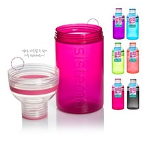 MP9_(시스테마) 스크류 탑 트리오 보틀 소 480ml HP+BPAFree 단백질 쉐이커 물통 플라스틱 헬스 운동 물병 보틀 보충제 +84318ep hantrading*4143971Au, 핑크