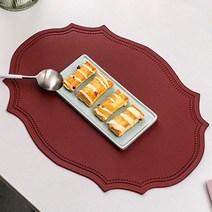 블리스홈 방수 식탁 테이블 매트 2p, 레드와인, 43 x 30cm