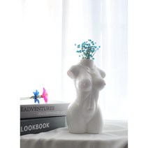 ZAI.TU 북유럽 도자기 화병 미술 인테리어 화병 정장(포함 실버 도금 장식물), 하얀색