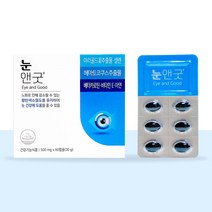 [유유제약] 눈앤굿 60캡슐 2개월분 눈건강 루테인 아스타잔틴 베타카로틴 비타민E 아연, 1통(2개월분)