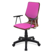체어포커스 하이팩 CF-606B 대 팔걸이형 회전의자 방석/등받이패드 패브릭, 핑크