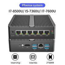 6 기가비트 이더넷 포트 방화벽 Pfsense Openwrt wifi 인텔 NIC 라우터 VPN 서버 미니 PC AES-NI Centos Ubuntu Esxi, [01] Celeron 4205U, [02] 4G RAM 128G SSD