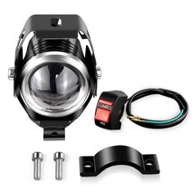 후면램프 LED 전조등 자전거 후미등 점멸등 헤드램프 VMAX NMAX XMAX TMAX 오토바이 U5 헤드 라이트 YAMAHA VMAX1200 NMAX125 NMAX155 전면, 1 piece-switch