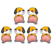 젬버트 차량용 충격방지 도어가드 문콕방지 캐릭터 실리콘 스티커, 시바×6개