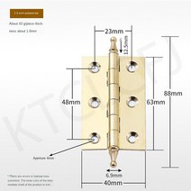 자석철물류황동 경첩 구리 미니 보석 상자 가구 하드웨어 피팅 순수 소형 1 개, 10 Tip-2.5inch