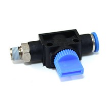 상아뉴매틱 원터치피팅 에어피팅 휘팅 에어벨브 핸드밸브 HVSF 타입, HVSF 12-03, 1개