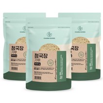 순수 100 % 프로 무첨가 국내 산 국산 대두 무첨가 청국 장 짱 분말 대용량 가루 파우더 지퍼 안 백 팩 먹는 법 방법 단백질 식이섬유 요리 냄새 약한 청구 청극 발효 식품, 500g, 3개