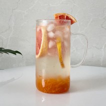 1+1 로웰일자원형머그롱 내열유리 머그컵 홈카페 긴컵 대용량 700ml