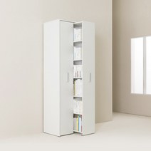 포더홈 세이버 슬라이딩 높은형 일반 책장 책꽂이 다용도수납장 주방수납장 팬트리 이케아st, 화이트 화이트_우형