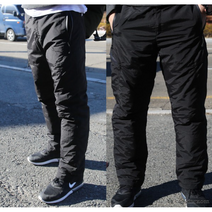 혹한기 방한 방수 남자 오리털 패딩바지 캠핑 작업 스키 보드복 오토바이 배달 솜바지