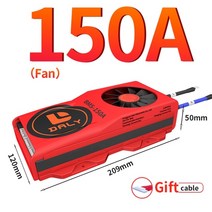 베터리악세사리 daly lifepo4 18650 bms 4s 12v 14.6v 15a 20a 30a 40a 50a 60a 100a 200a 250a 300a 400a 500a, 팬이 있는 150a