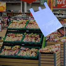 시장 일반 봉투 5호 100매 청색 손잡이쓰레기봉투 비닐 비닐봉투 약국봉투 비닐팩토리 비닐봉지