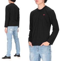 꼼데가르송 [꼼데가르송 플레이] 미니 하트 와펜 AZ T308 051 1 남성 긴팔티셔츠