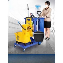 건물관리 미화원 카트 복도 건물 숙박업 청소 도구 운반 카, 프리, 속성별C패키지회색덮음