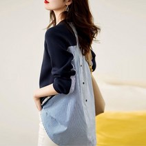 헤레이스 스트라이프버튼셔츠티 YMSH22FW141