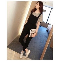 라이크존 점프수트 여성 사계절 오버롤 느슨한 슬림 바지 오버핏