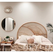 라탄 헤드 보드 침대 프레임 diy 틀 패밀리 가드 호텔식 퀸 슈퍼싱글 퀸 킹 라지킹, B, 1.8m