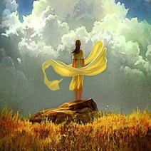 바람의 소녀 (3D)(사각) 보석십자수 30x30, 단품