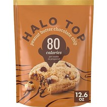 Halo Top 피넛 버터 초콜렛 칩 라이트 쿠키믹스 12.6 온스.
