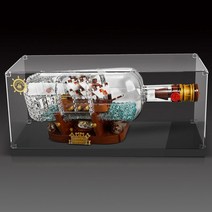 레고 장식장 피규어장식장 레고 투명 아크릴 병 속의 배 아크릴 투명 디스플레이 케이스, 투명한 색상